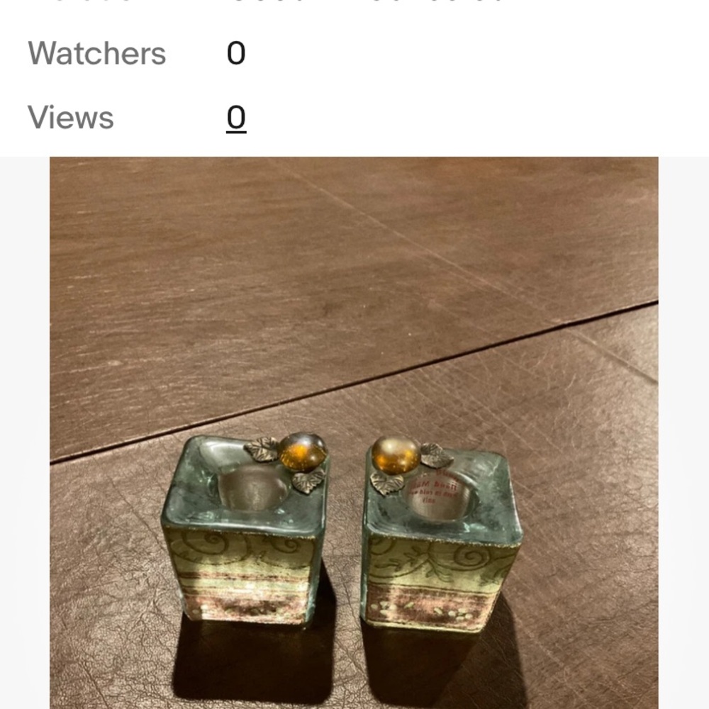 Artistic Glass Candle Holders with Gold Accents